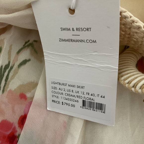 Zimmermann Lightburst Floral Cotton-Silk Maxi Skirt - Picture 6 of 9